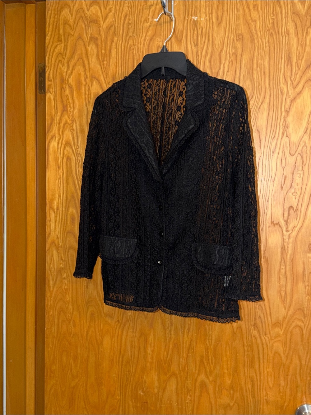 Source Unknown Black Lace Blazer Jacket